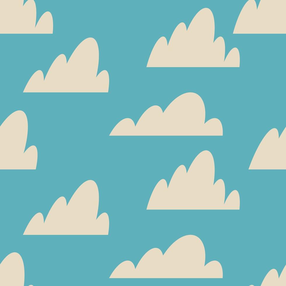 Cloud seamless pattern vector