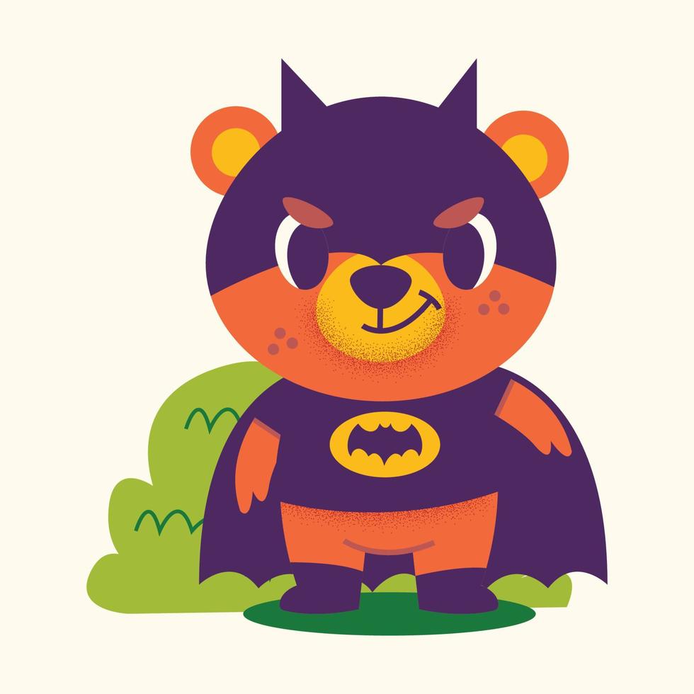 Cute bear costume vector