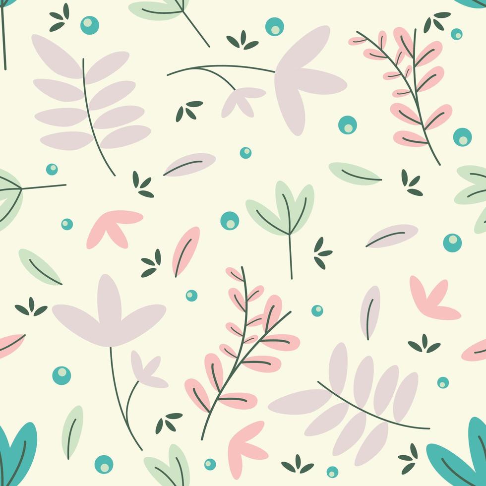 Pastel floral pattern vector