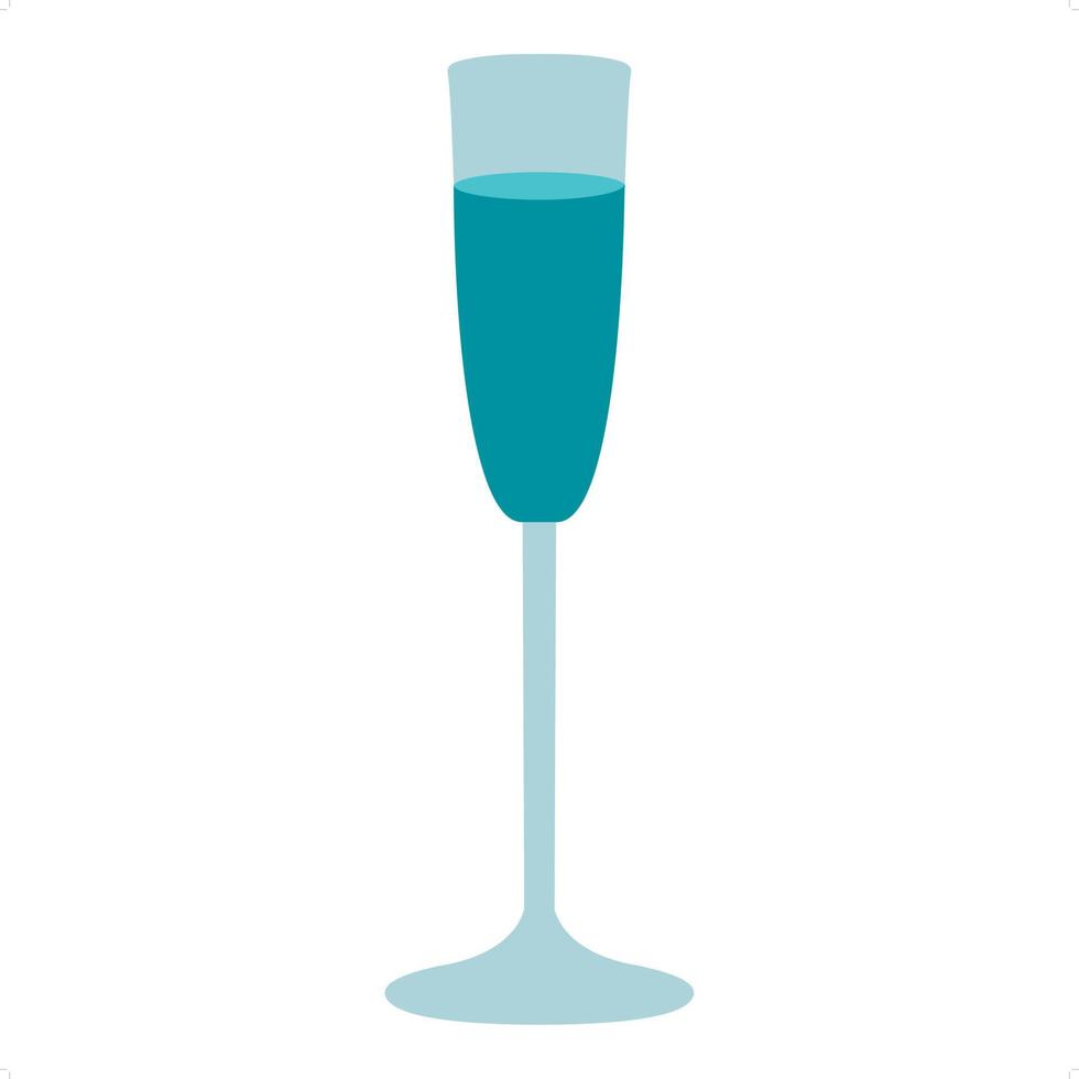 champagne flute flat art 12667192 Vector Art at Vecteezy