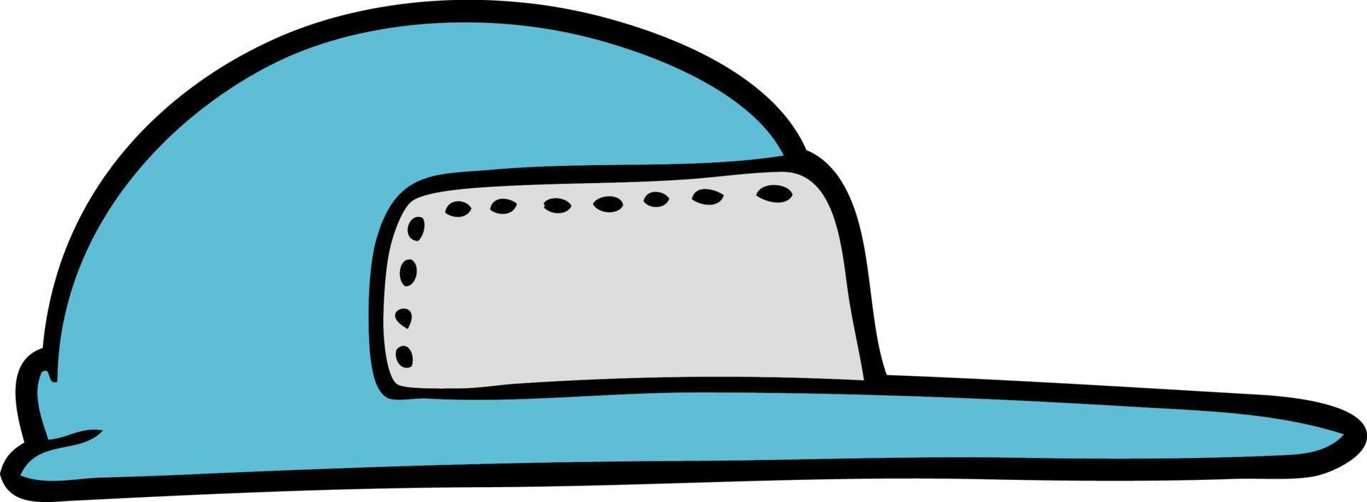 cartoon blue cap vector