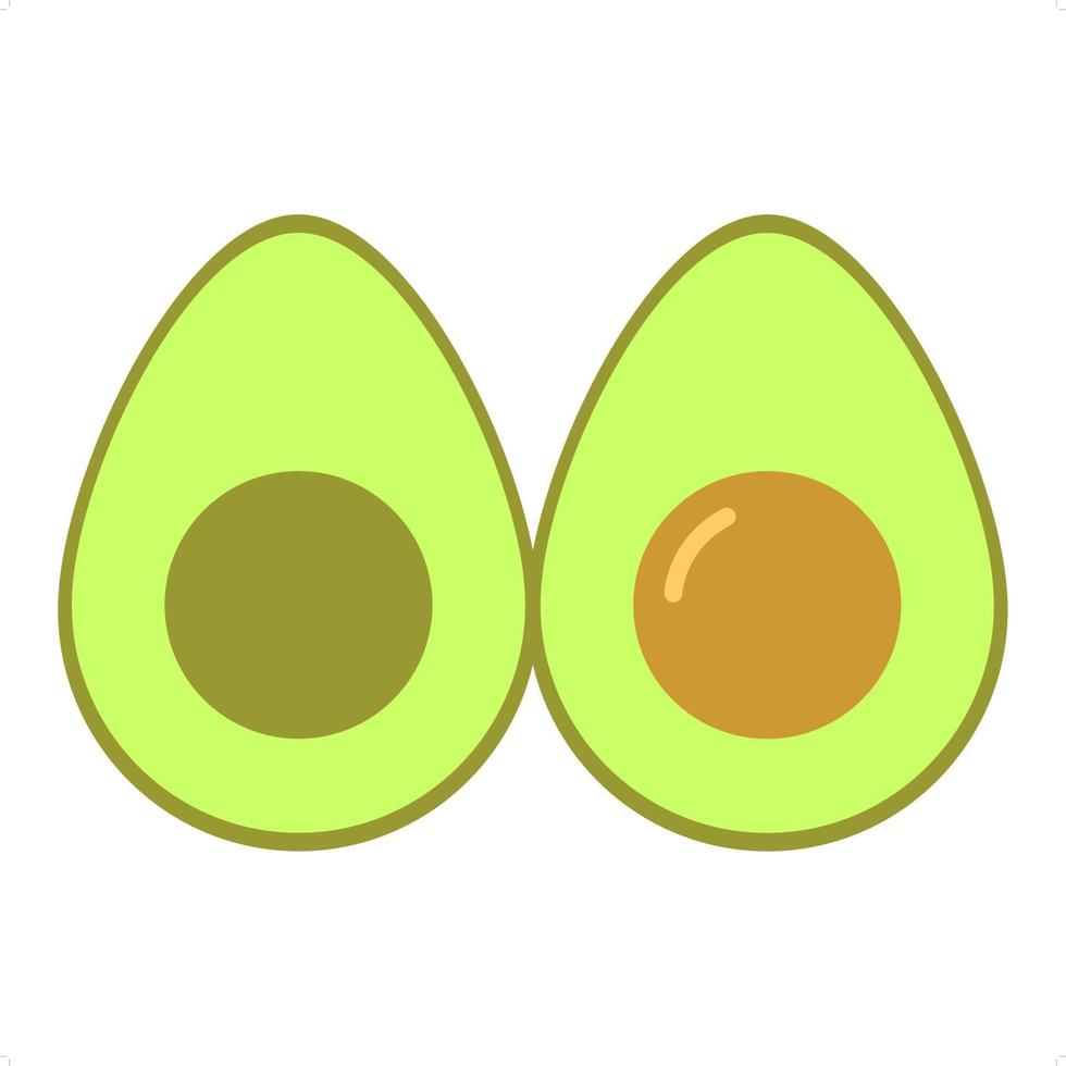 isolated avocado icon vector