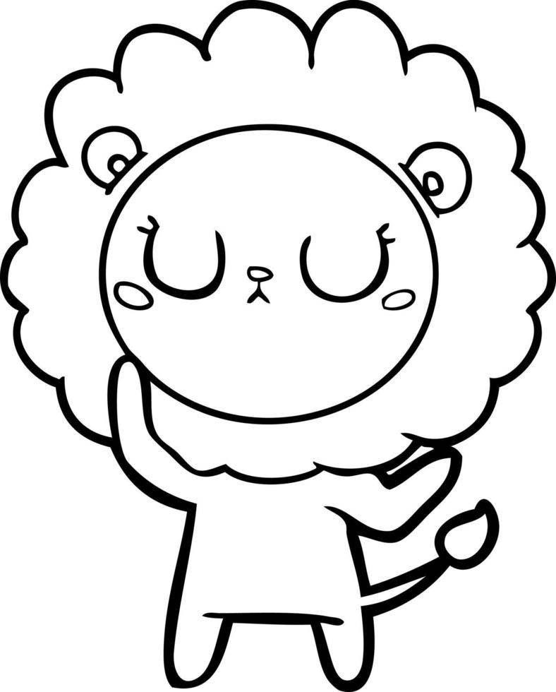 cartoon lion character vector