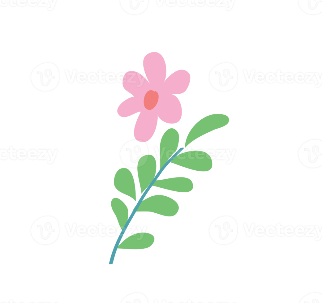 cute pastel flowers doodle 12667333 PNG