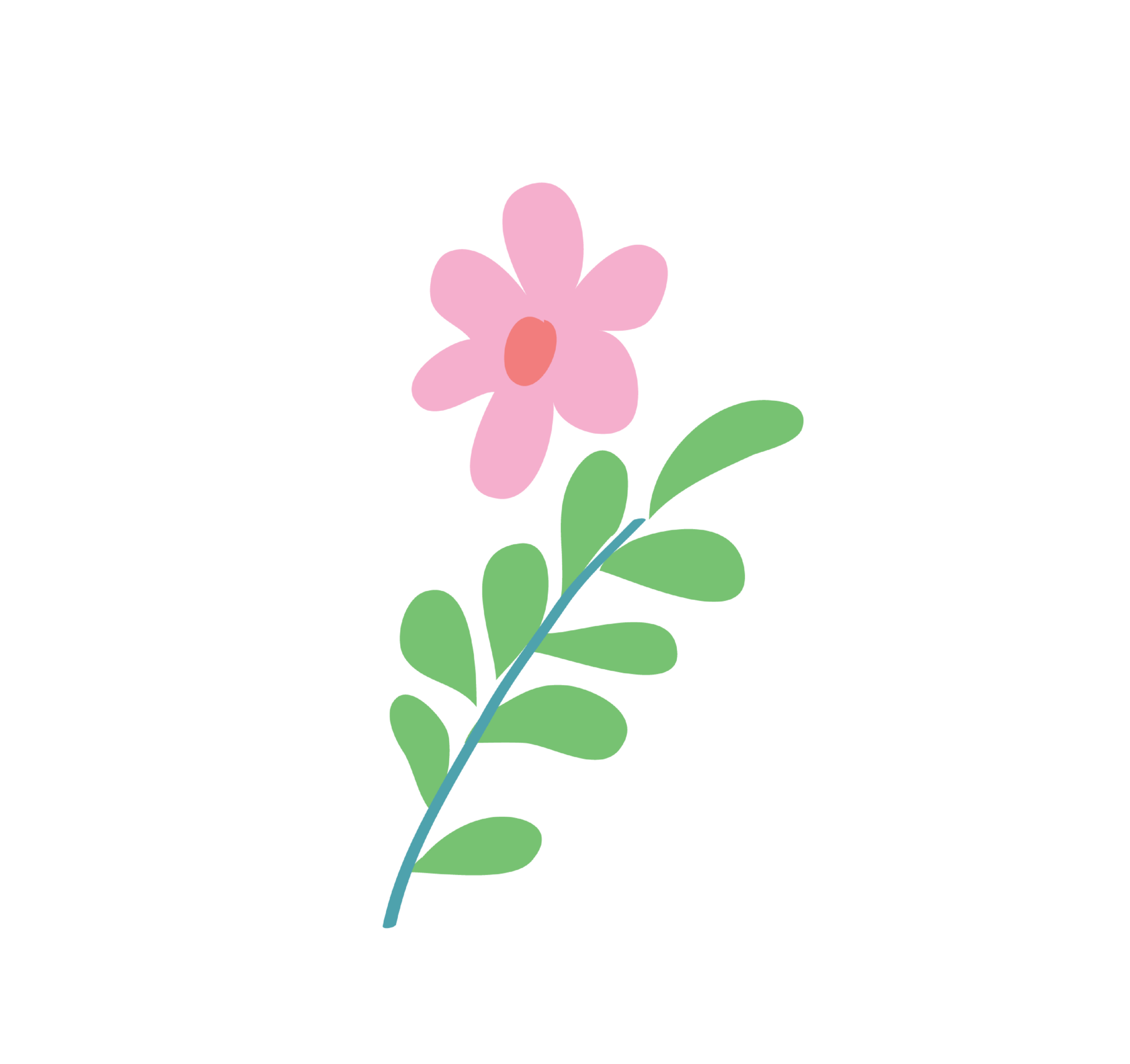 cute pastel flowers doodle 12667333 PNG