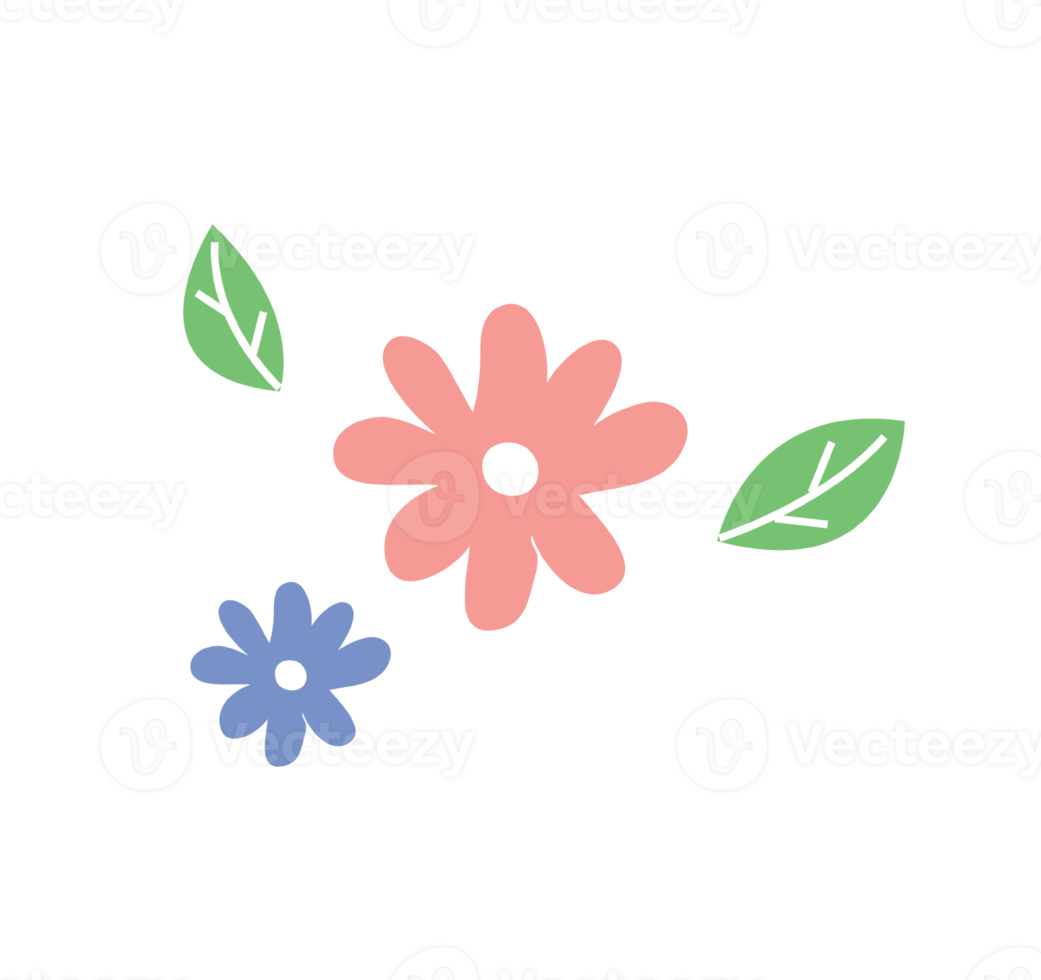 schattig pastel bloemen tekening png