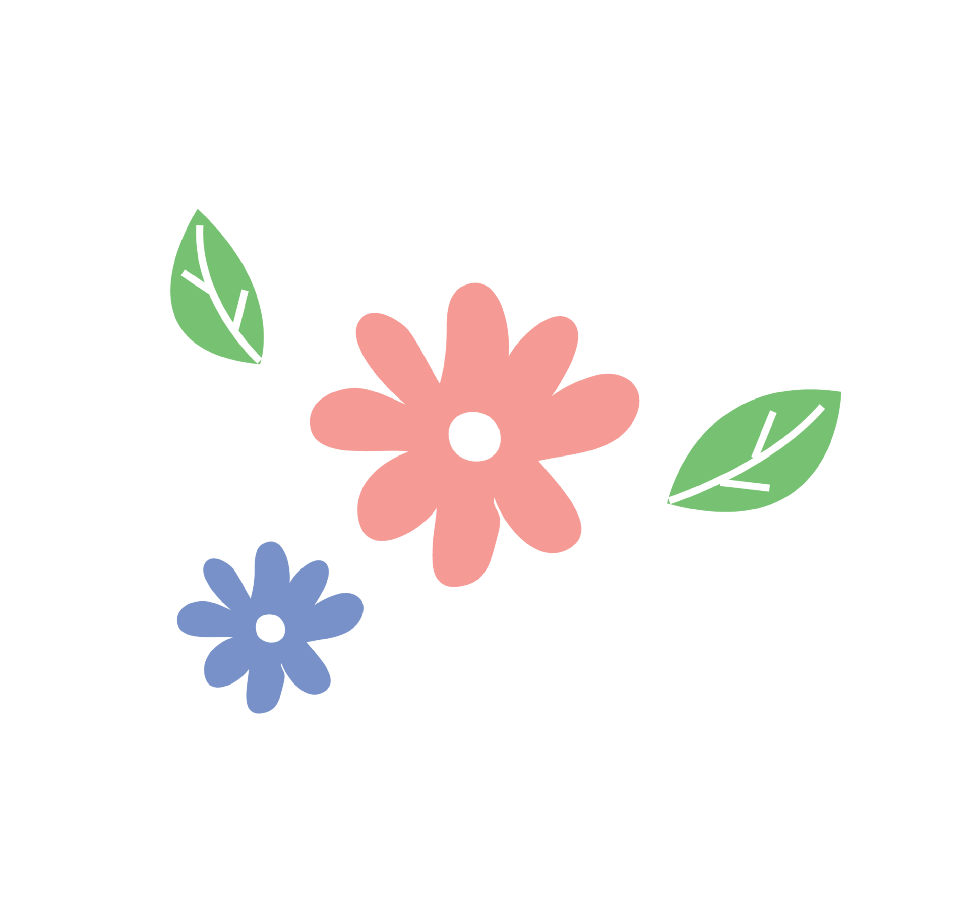 cute pastel flowers doodle 12667334 PNG