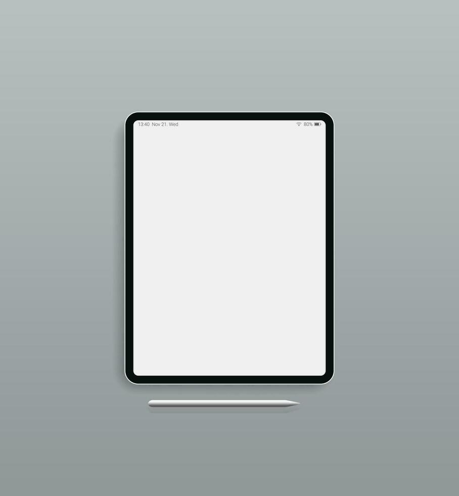 tableta de pantalla en blanco o diseño de ipad vector