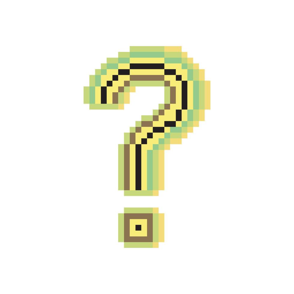 Question mark icon pixel art design. vector