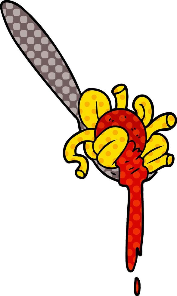 cartoon spaghetti on a spoon vector