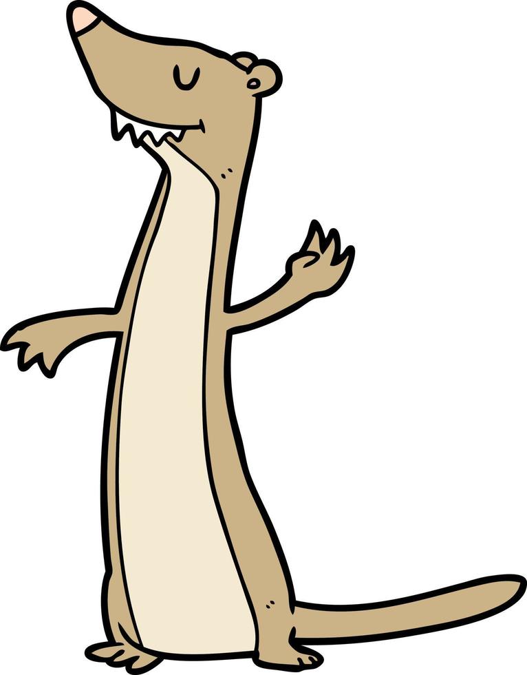 cartoon weasel character vector