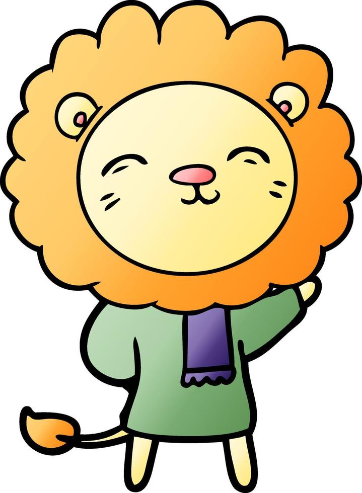 cartoon lion character vector