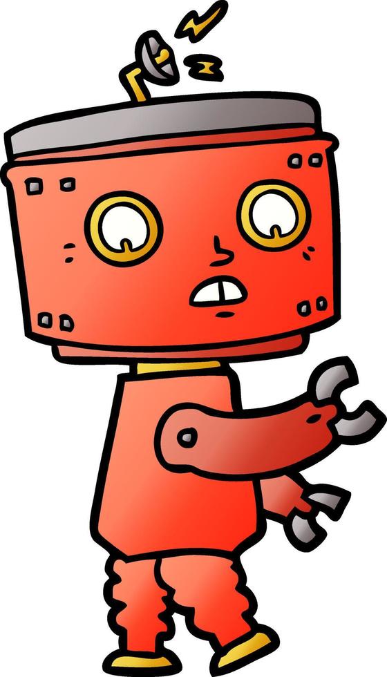 personaje de robot de dibujos animados vector