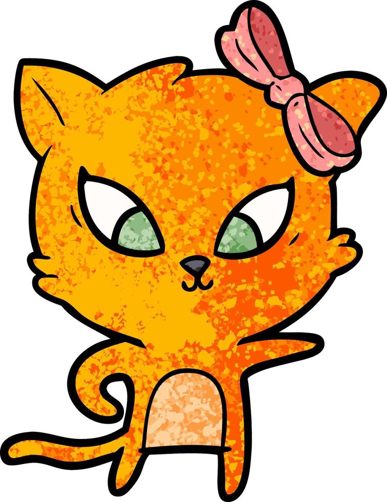 cartoon cat character vector