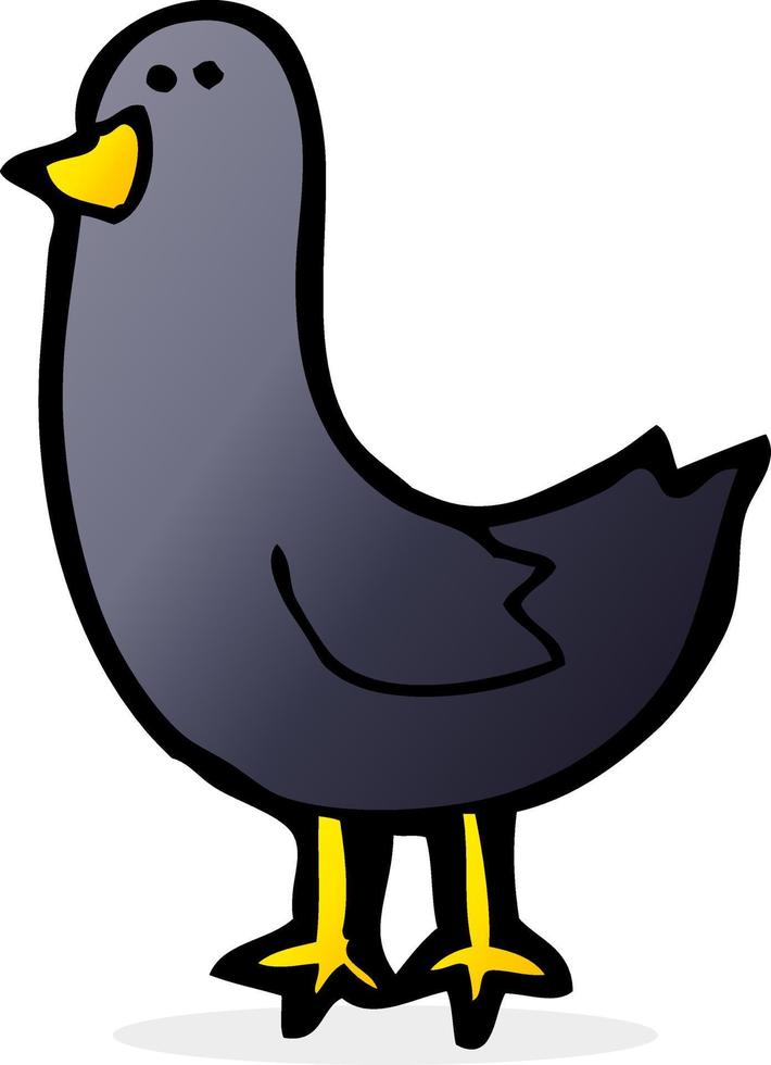 pájaro negro de dibujos animados 12667806 Vector en Vecteezy