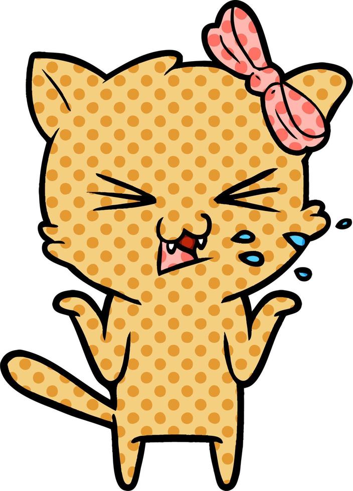 cartoon cat character vector