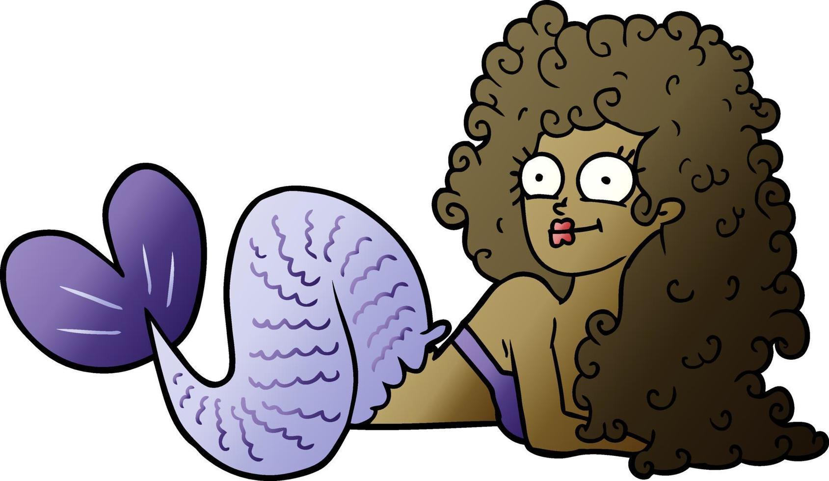 personaje de sirena de dibujos animados vector