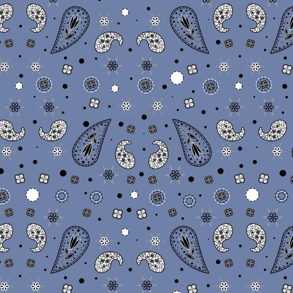 Seamless pattern paisley vector