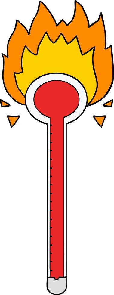 vector cartoon thermometer