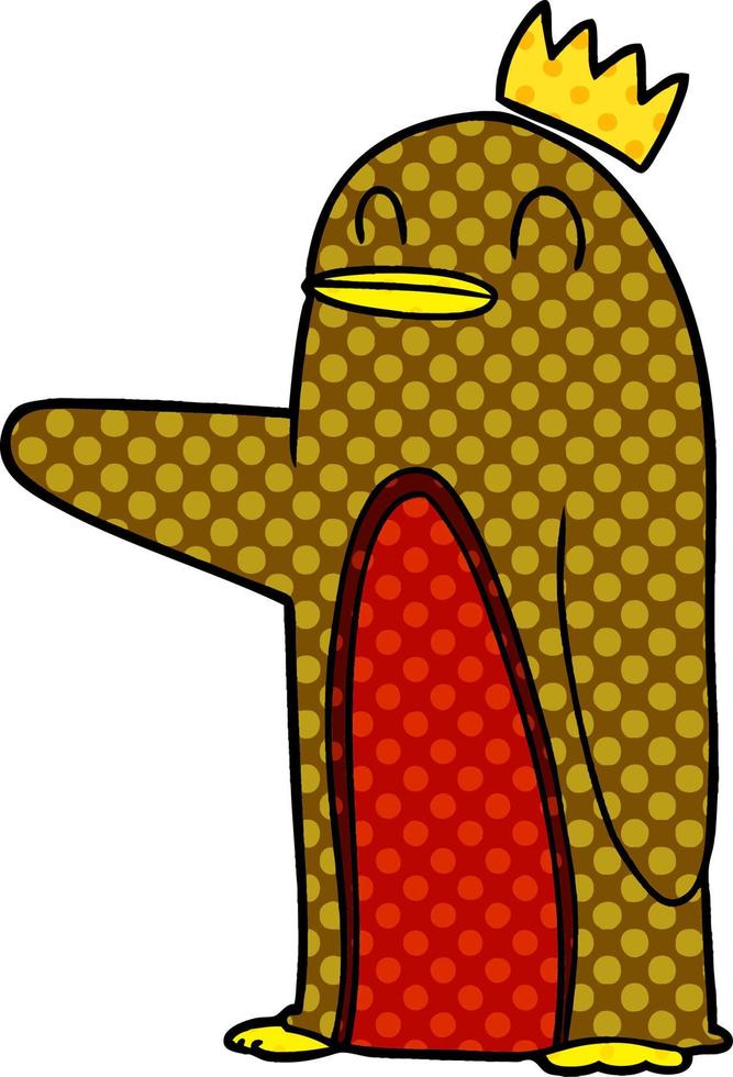 personaje de pingüino de dibujos animados vector