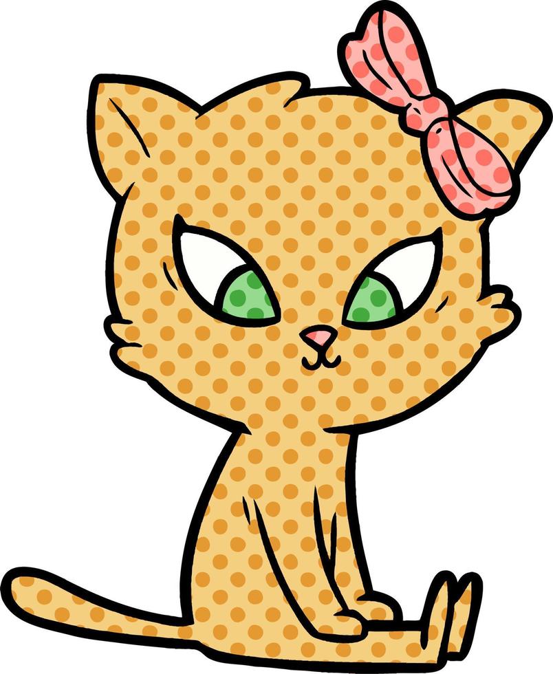 cartoon cat character vector