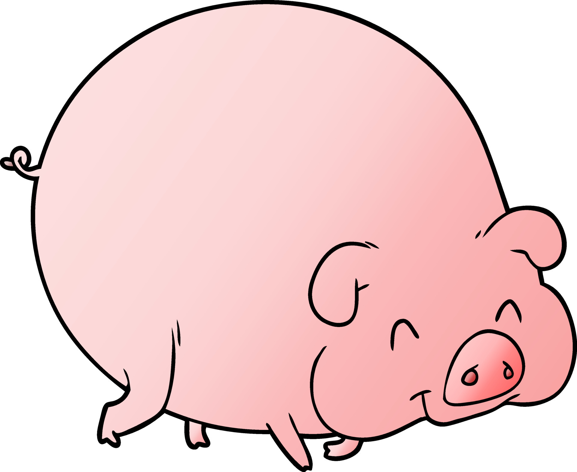 cartoon pig character 12668019 Vector Art at Vecteezy