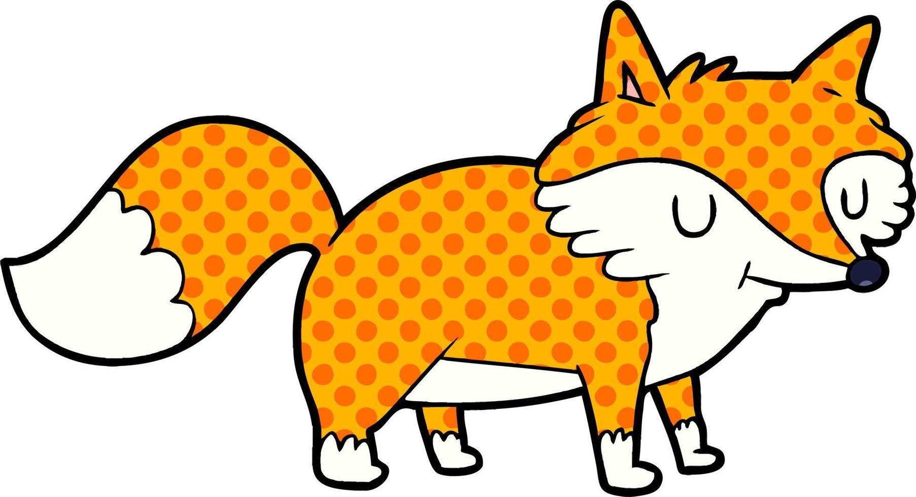 cartoon fox character vector