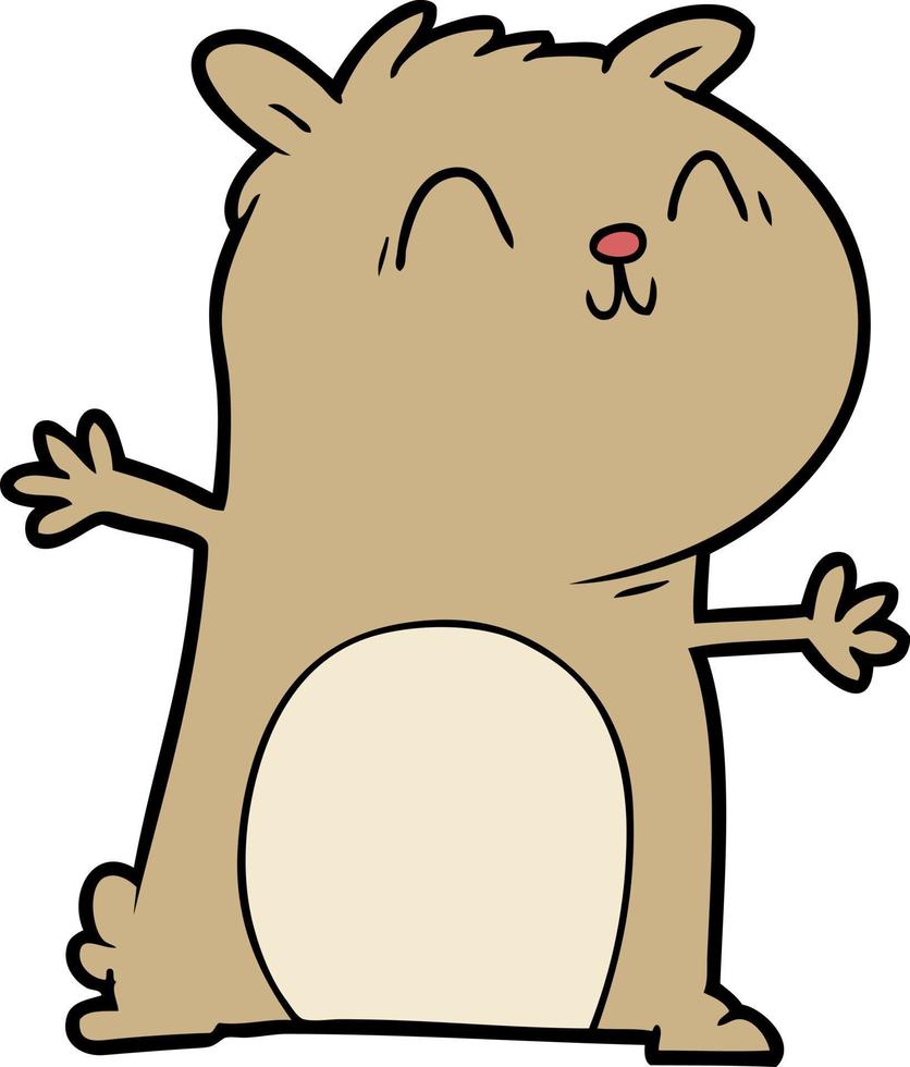 cartoon gerbil character vector