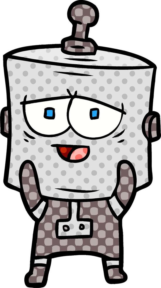 personaje de robot de dibujos animados vector