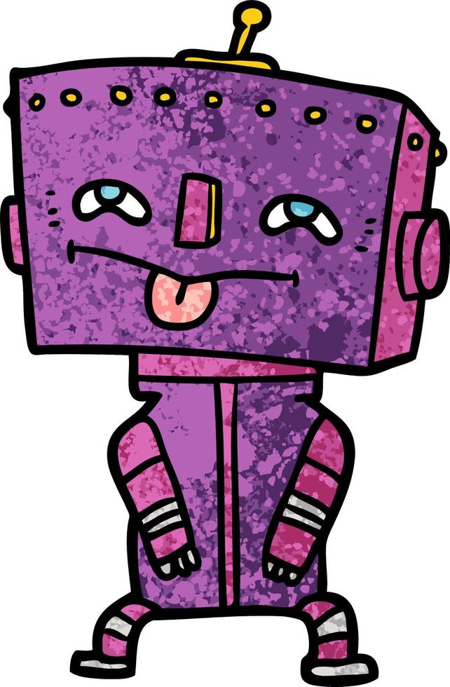 personaje de robot de dibujos animados vector