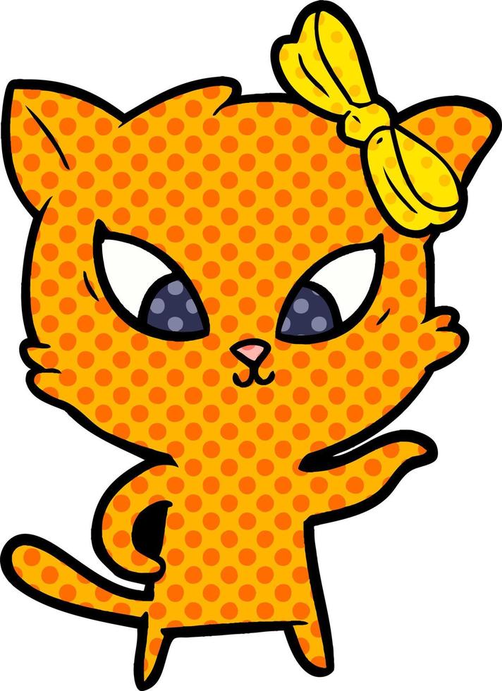 cartoon cat character vector