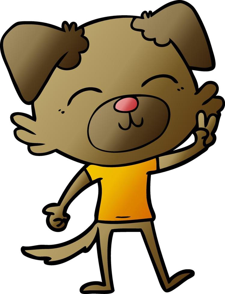 personaje de perro de dibujos animados vector