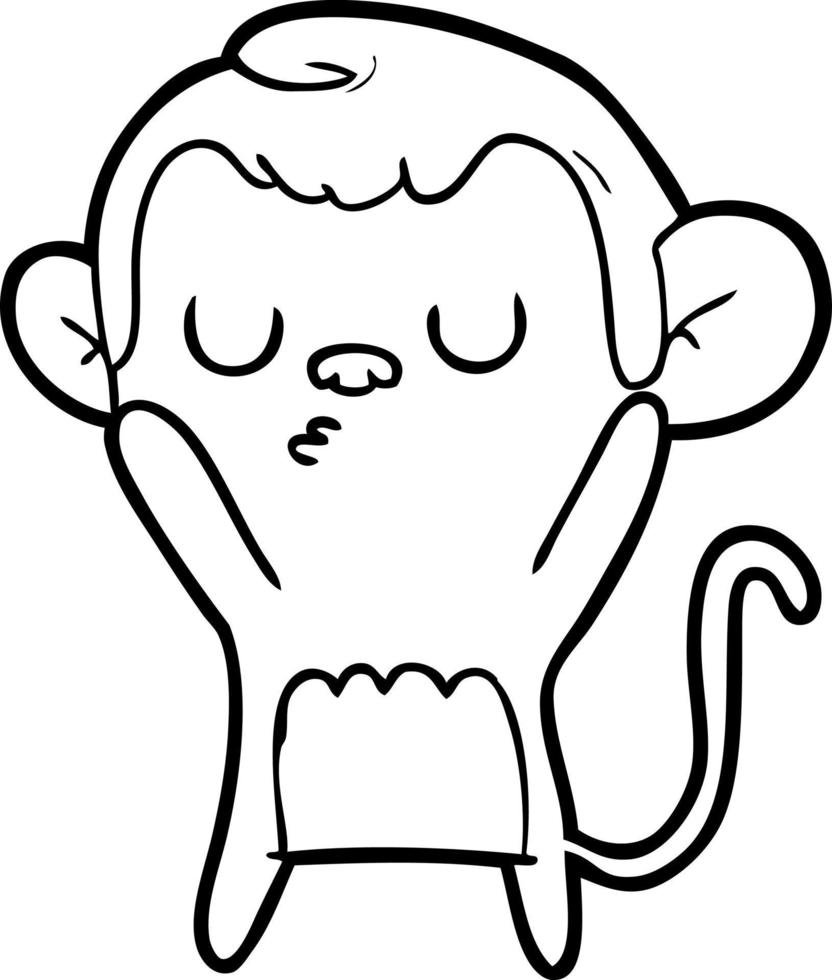 cartoon monkey character vector