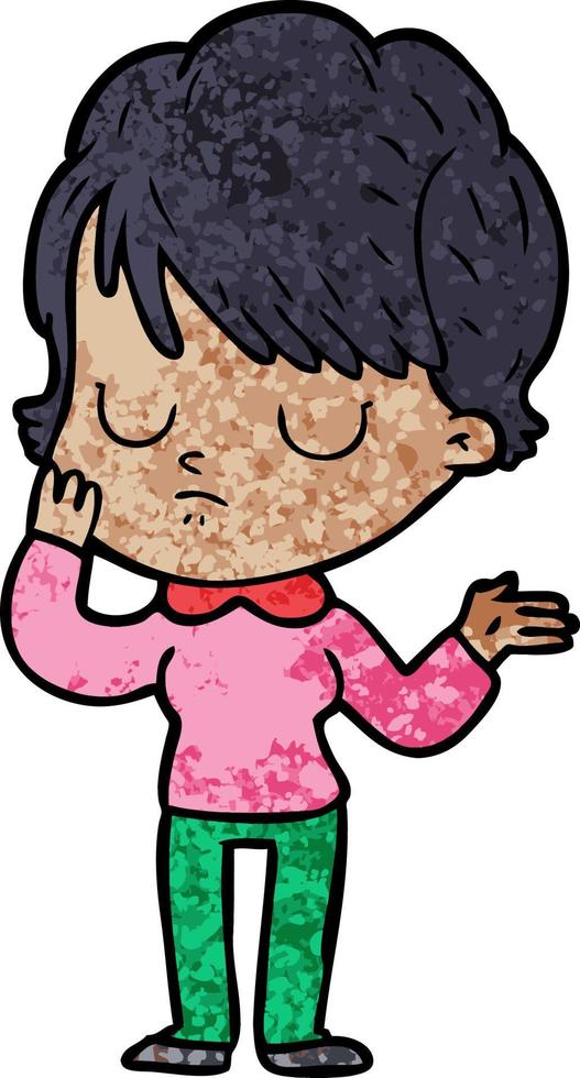 cartoon woman character vector