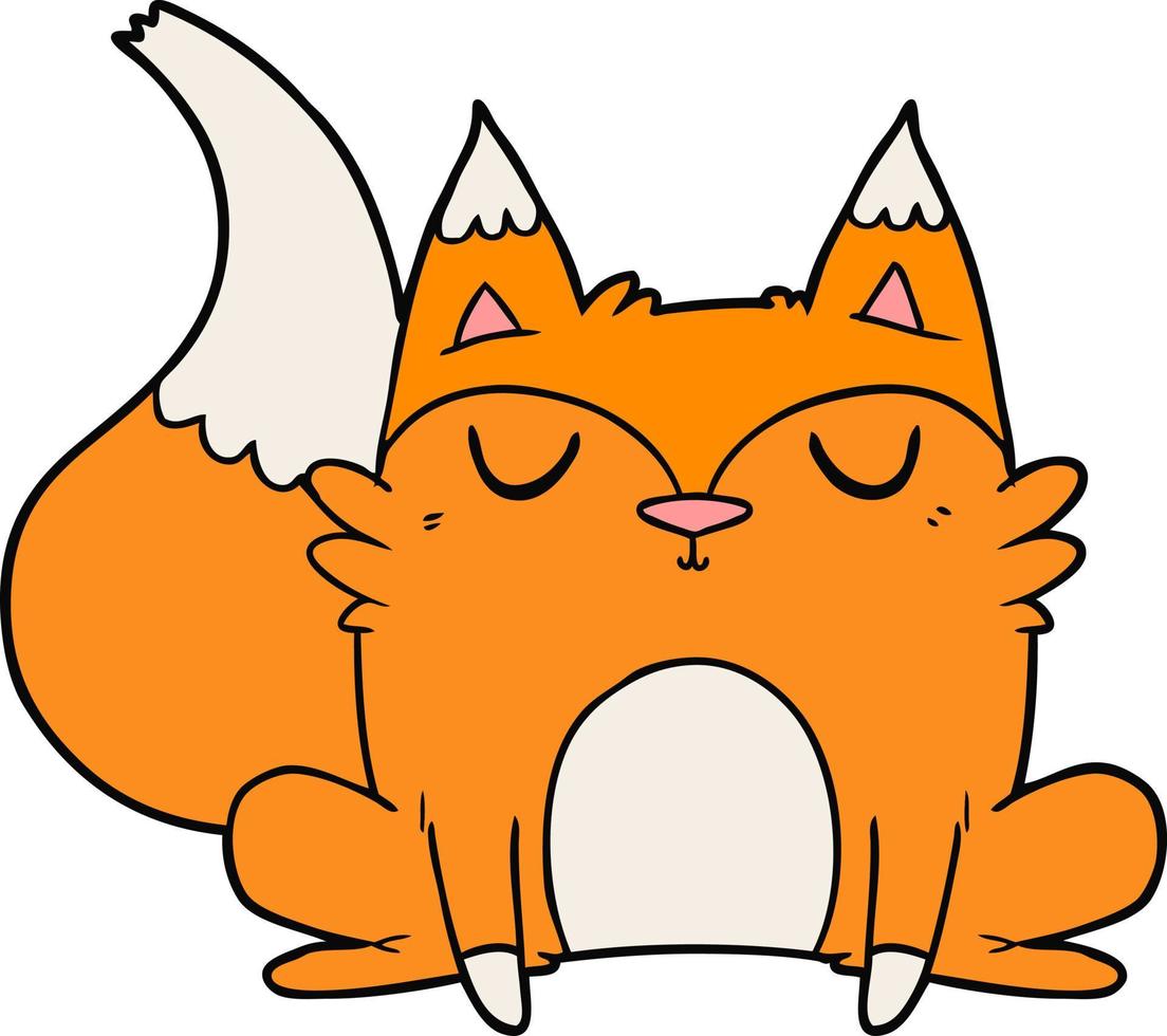 cartoon fox character vector