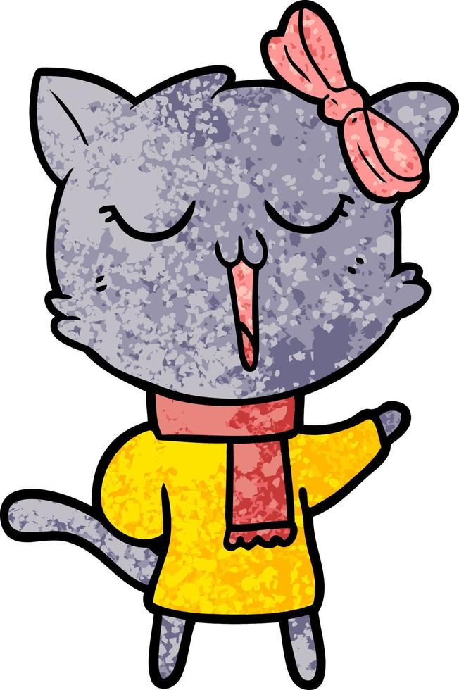 cartoon cat character vector