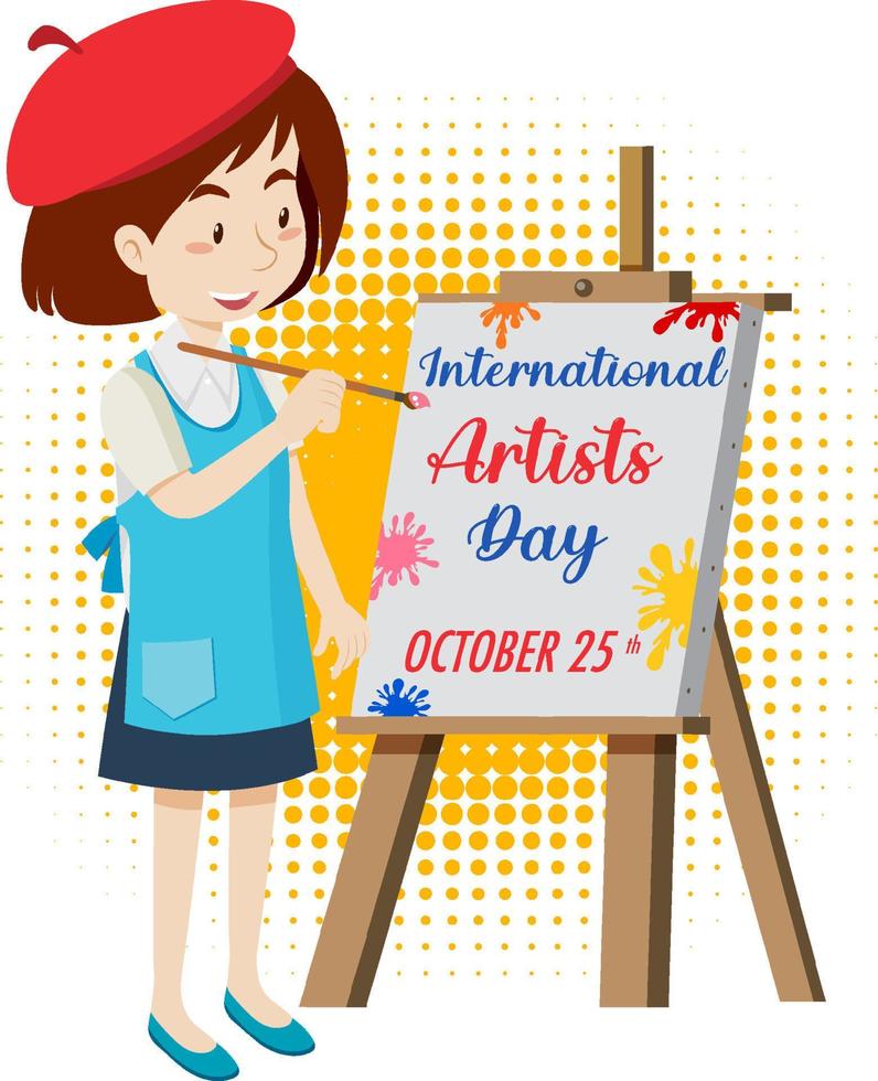 International Artists Day Poster Design vector