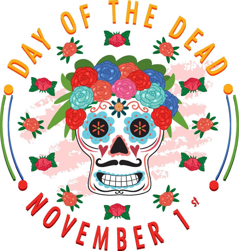 pancarta del día de los muertos vector