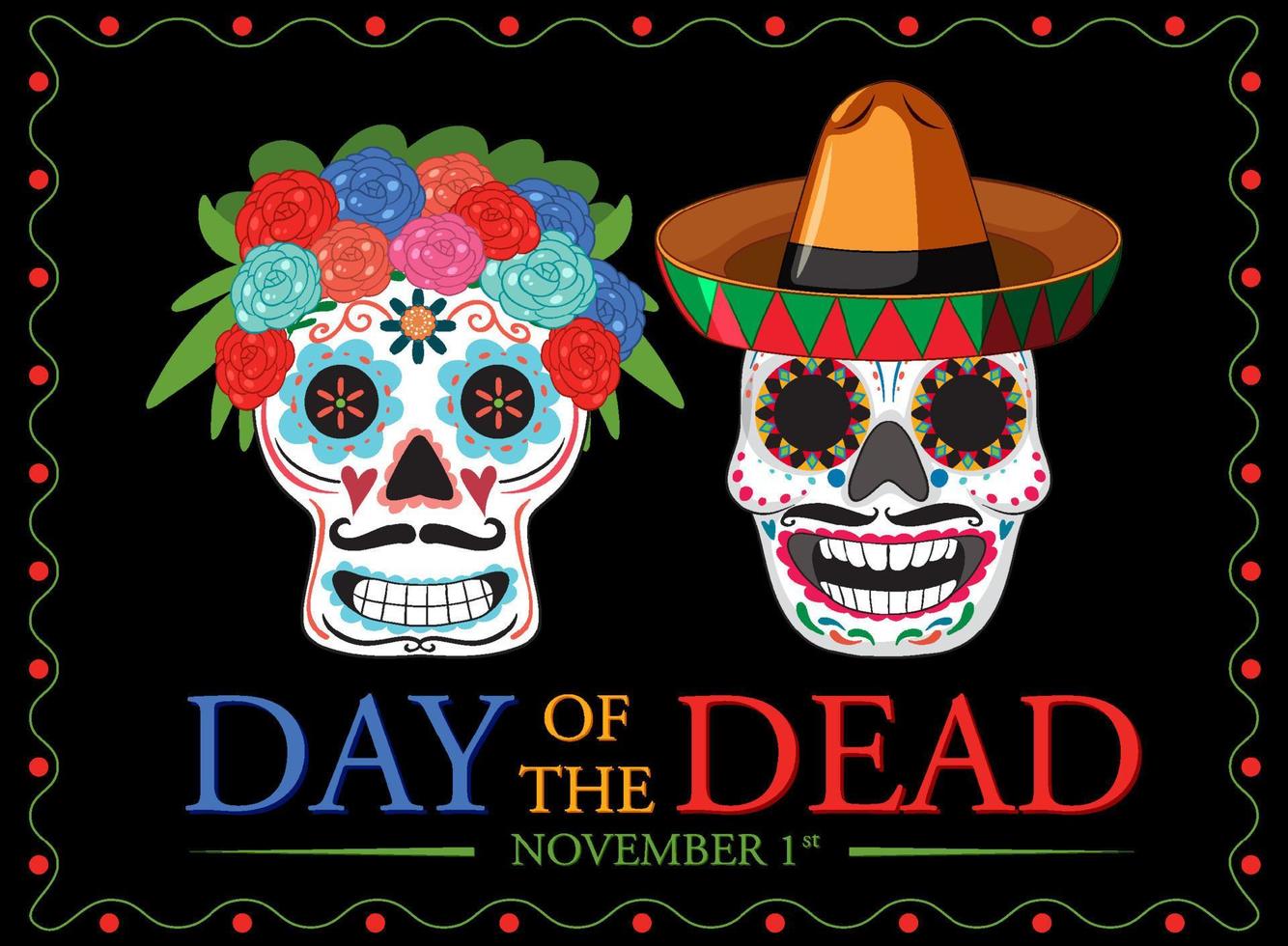 pancarta del día de los muertos vector