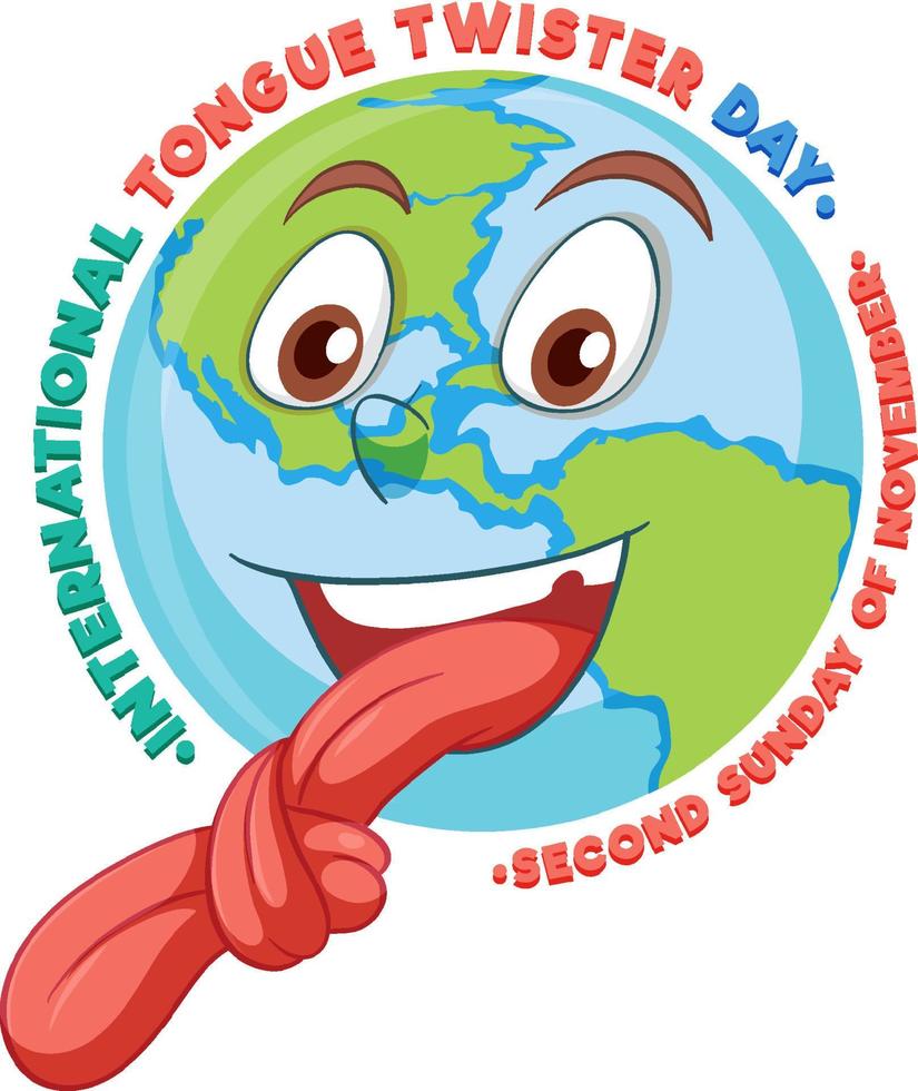 International Tongue Twister Day Banner Design vector