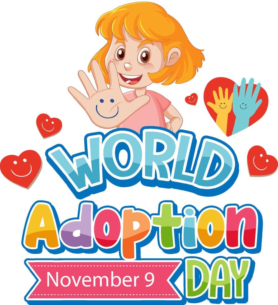 World Adoption Day Logo Design vector