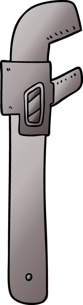 cartoon wrench tool vector