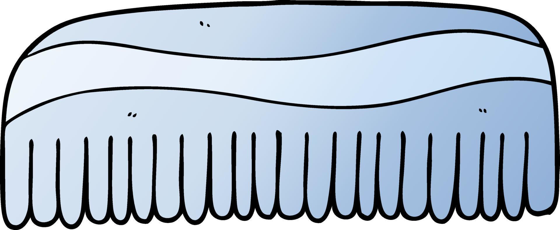 cartoon blue comb vector
