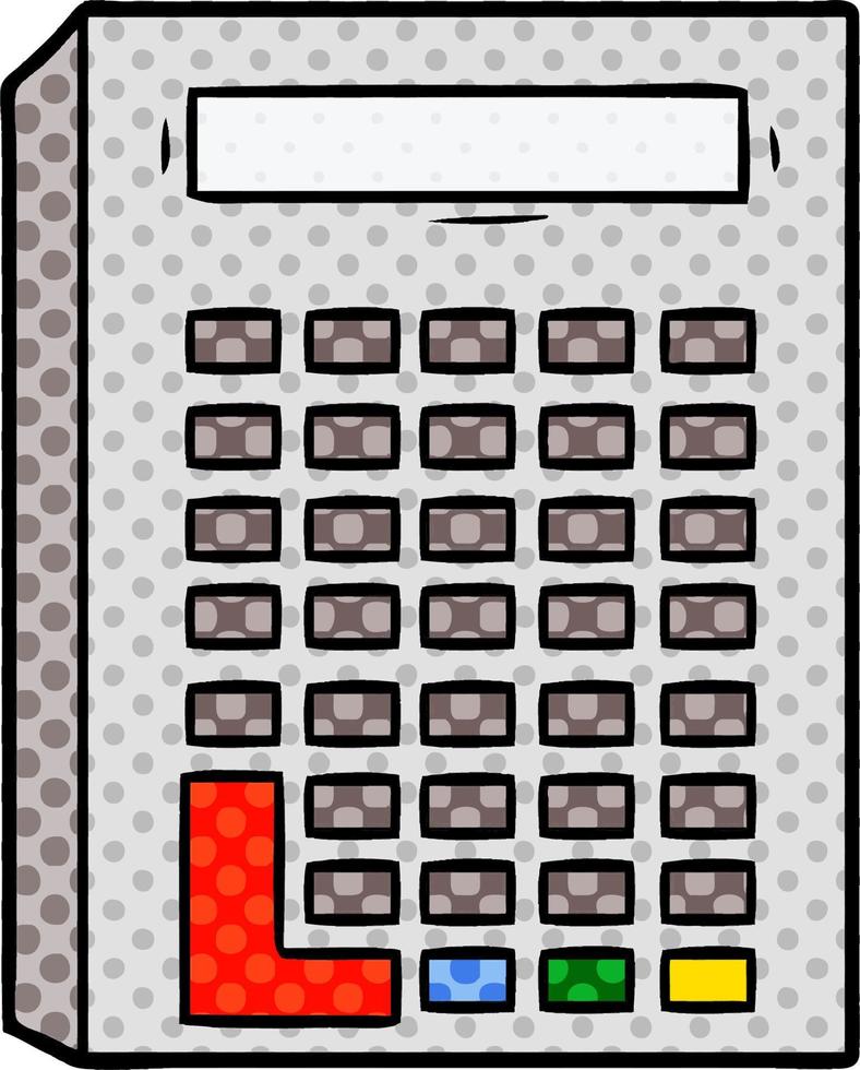 calculadora de medios tonos de dibujos animados vector