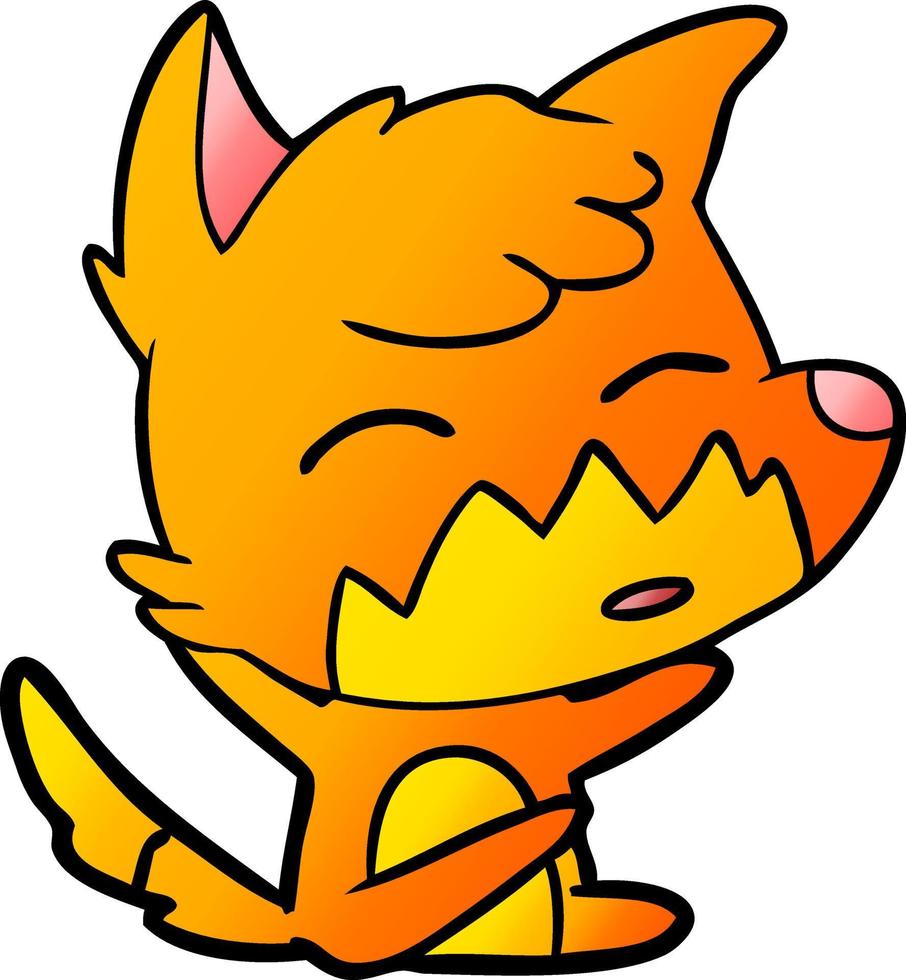 cartoon fox character vector