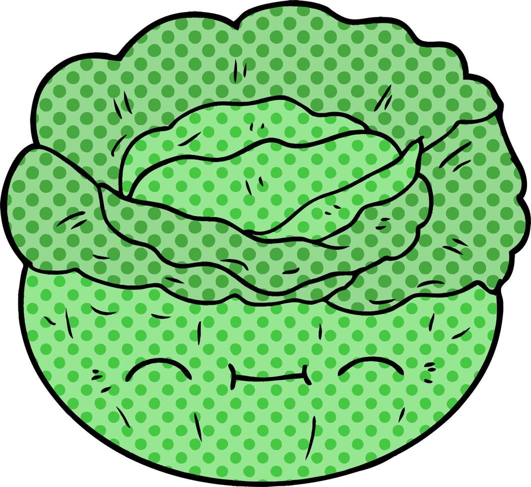 cartoon cabbage character vector