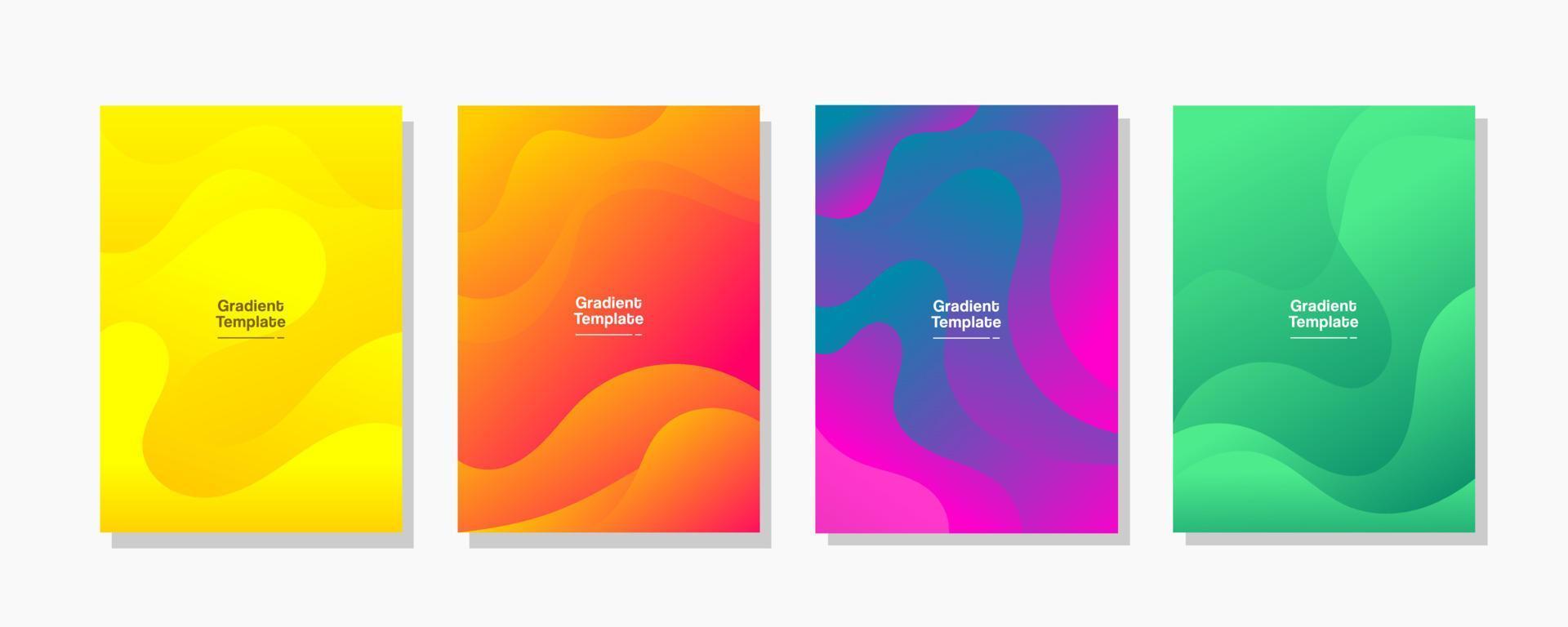 Modern Covers Gradient Template Design vector