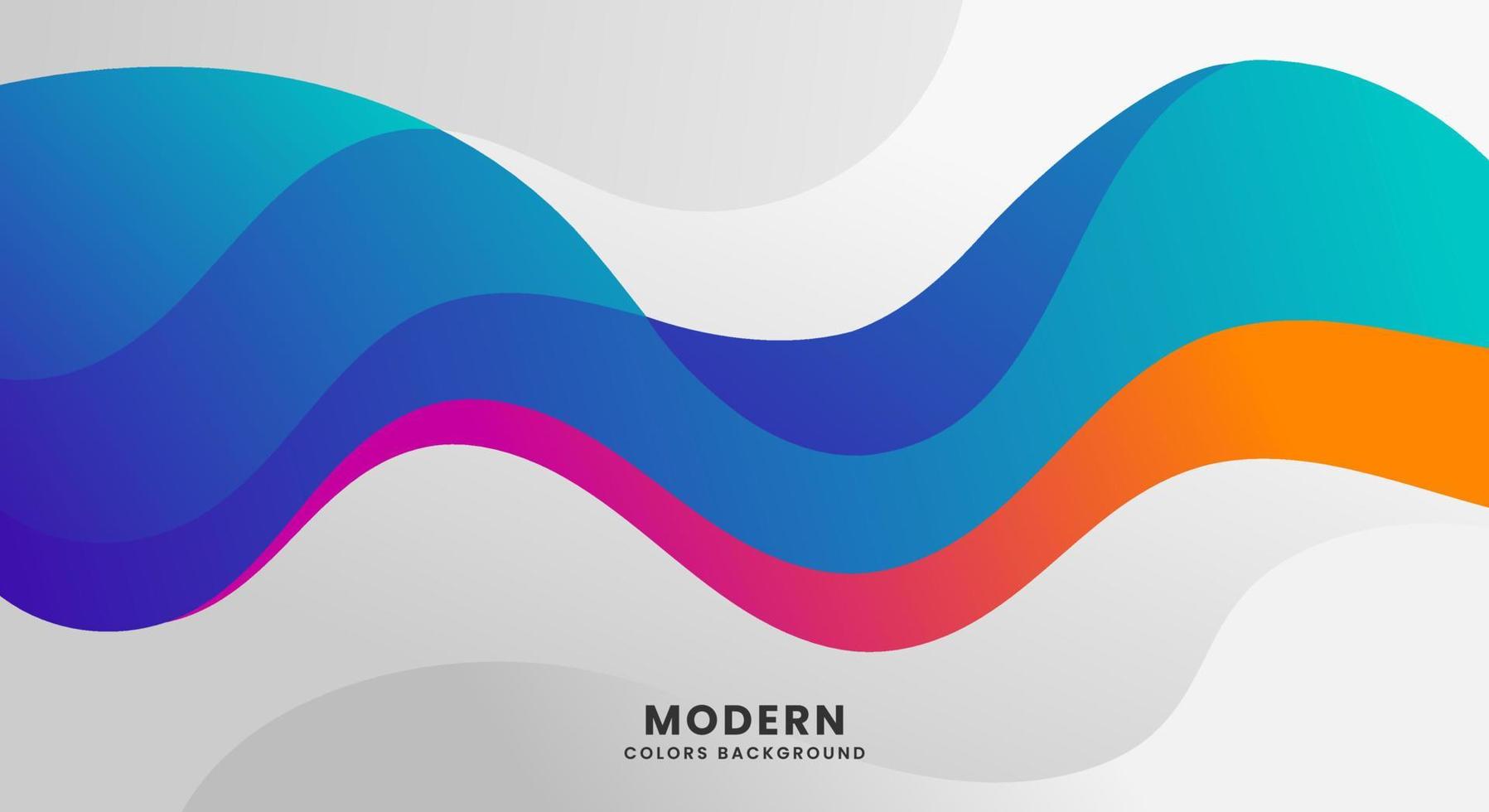 Colorful dynamic wave abstract background vector design