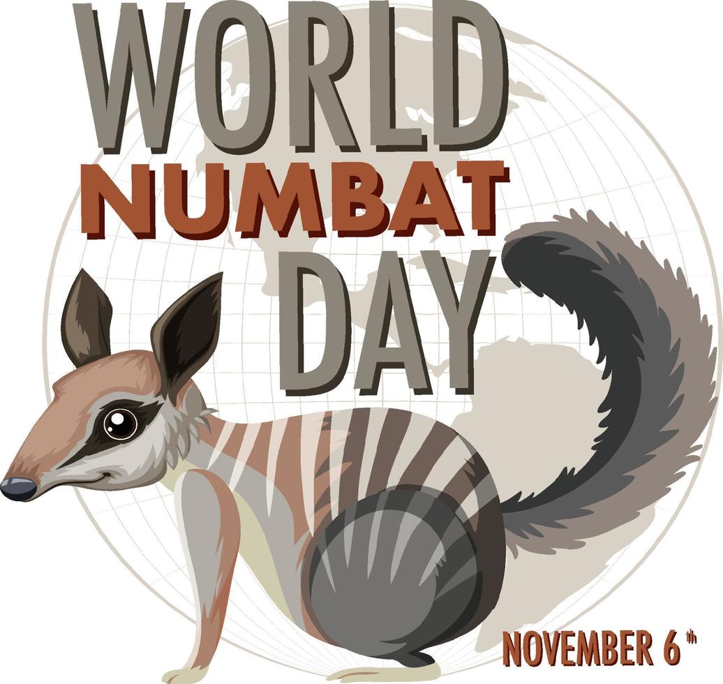 World Numbat Day Logo Concept vector