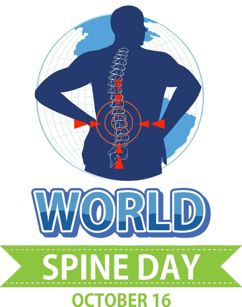 World Spine Day Banner Design vector